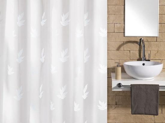 Κουρτίνα Μπάνιου Canton 4994 Snow White Kleine Wolke 180Πx200Υ 180x200cm Πολυέστερ