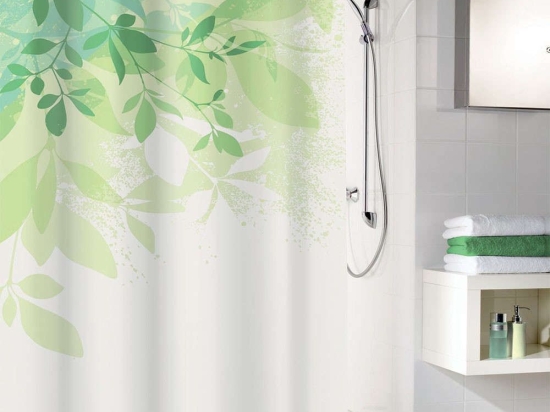 Κουρτίνα Μπάνιου Floresta 5912 Green Kleine Wolke 240Πx180Υ 240x180cm Πολυέστερ