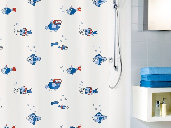 Κουρτίνα Μπάνιου FReddy 5162 Blue Kleine Wolke 180Πx200Υ 180x200cm PEVA