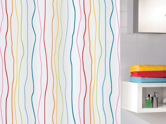 Κουρτίνα Μπάνιου Jolie 5194 Multicolor Kleine Wolke 120Πx200Υ 120x200cm Πολυέστερ