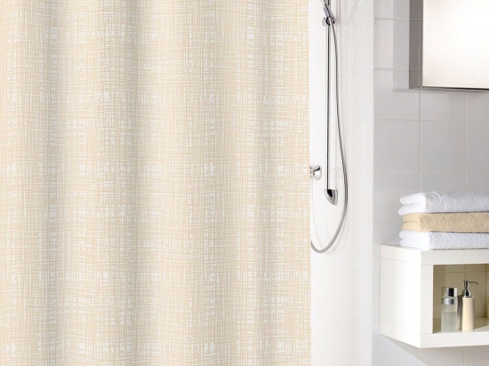 Κουρτίνα Μπάνιου Linen 5916 Beige Kleine Wolke 180Πx200Υ 180x200cm Πολυέστερ