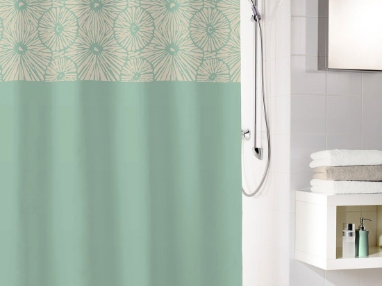 Κουρτίνα Μπάνιου Lotus 5944 Mint Kleine Wolke 180Πx200Υ 180x200cm Πολυέστερ