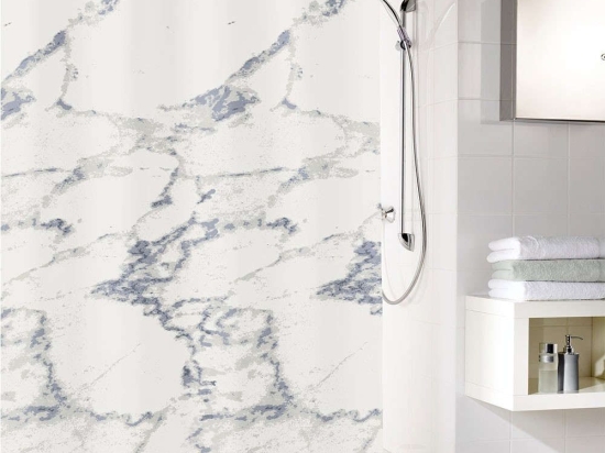 Κουρτίνα Μπάνιου Marble 5283 Anthracite Kleine Wolke 180Πx200Υ 180x200cm Πολυέστερ