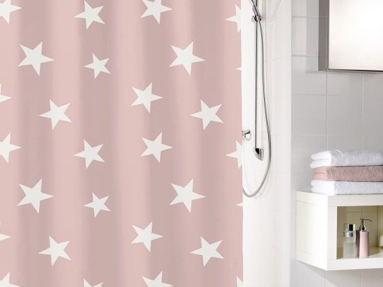 Κουρτίνα Μπάνιου Nova 5274 Old Rose Kleine Wolke 180Πx200Υ 180x200cm Πολυέστερ