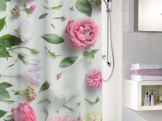 Κουρτίνα Μπάνιου Rosalie 5910 Multicolor Kleine Wolke 180Πx180Υ 180x180cm Πολυέστερ