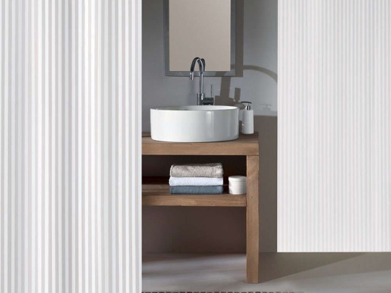 Κουρτίνα Μπάνιου Sanna 4935 White Kleine Wolke 240Πx180Υ 240x180cm Πολυέστερ