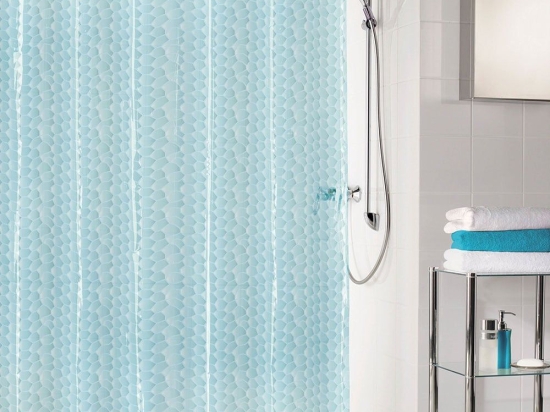 Κουρτίνα Μπάνιου Soapy 5921 Water Blue Kleine Wolke 180Πx200Υ 180x200cm PEVA