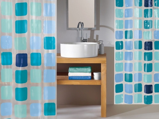 Κουρτίνα Μπάνιου Sonny 4956 Blue Kleine Wolke 180Πx200Υ 180x200cm PEVA