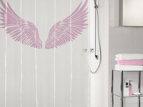 Κουρτίνα Μπάνιου Wings 5942 Flamingo Kleine Wolke 180Πx200Υ 180x200cm PEVA