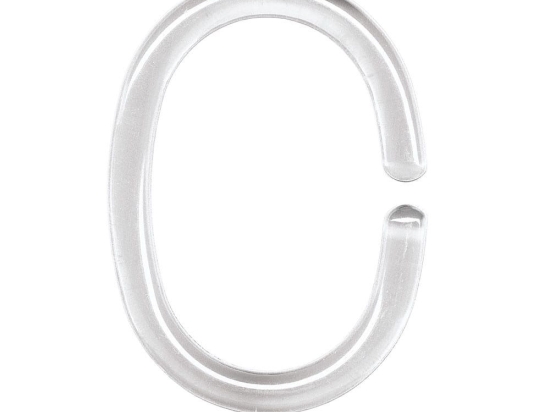 Κρίκοι Κουρτίνας Μπάνιου Duschvorhangringe 0268 12pcs Crystal Clear Kleine Wolke Πλαστικό
