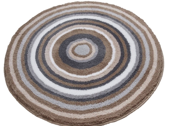 Πατάκι Μπάνιου Mandala 9105 Round Taupe Kleine Wolke Φ100 Acrylic