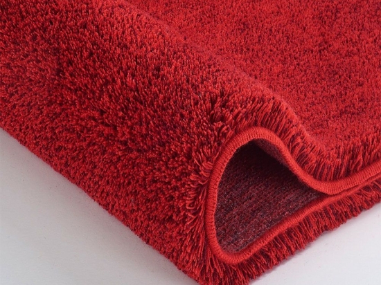 Πατάκι Μπάνιου Relax 5405 Round Ruby Red Kleine Wolke 60X60 Acrylic