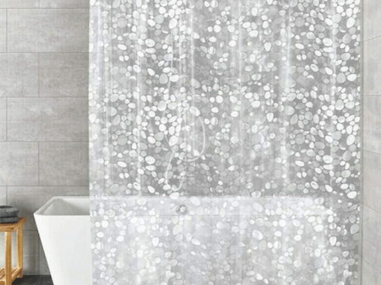 Κουρτίνα Μπάνιου Cristallo 7800 180x200cm Clear-White Kleine Wolke 180Πx200Υ Βινύλιο