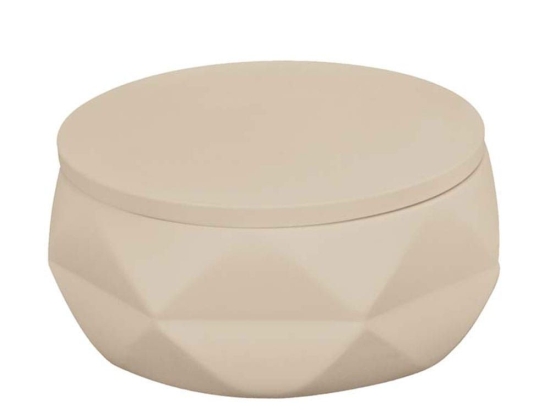 Βάζο Για Βαμβάκι Crackle Jar 10,5x6cm Sandbeige Kleine Wolke Πολυρεσίνη