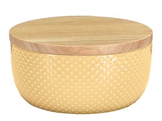 Βάζο Για Βαμβάκι Dotty 13,3x8,5cm Yellow Kleine Wolke Πηλός