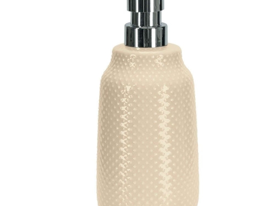 Δοχείο Κρεμοσάπουνου Dotty 8030 8x20cm Sandbeige Kleine Wolke Πηλός