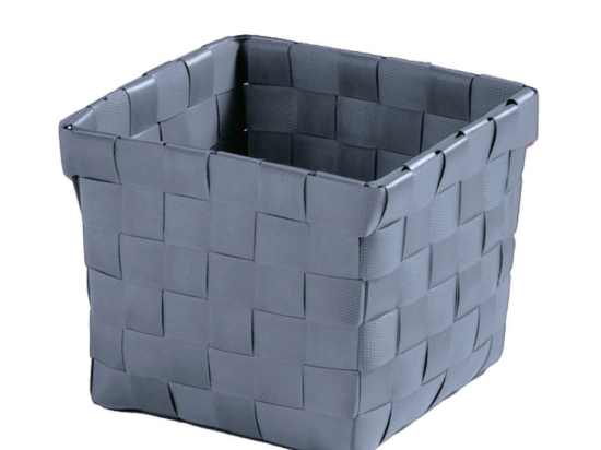 Καλάθι Αποθήκευσης Brava S 11,5x10x11,5cm Platinum Kleine Wolke Πολυπροπυλένιο