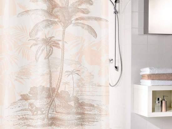 Κουρτίνα Μπάνιου Exotic 5964 Sandbeige Kleine Wolke 180Πx200Υ 180x200cm Πολυέστερ