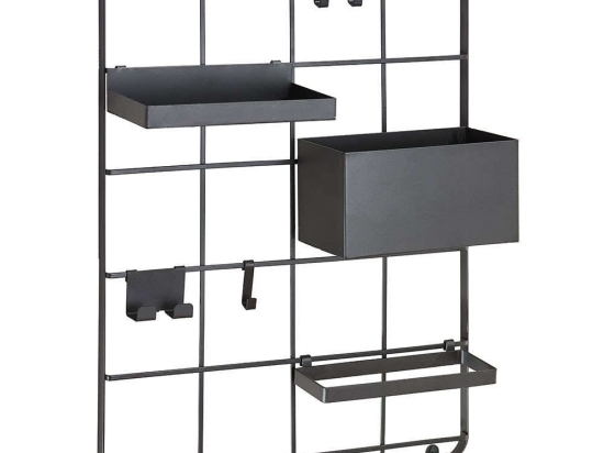 Κρεμάστρα Bad Organis. Framework Grid 8040 40x54x1,7cm Black Kleine Wolke Μέταλλο