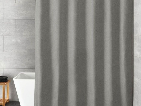 Κουρτίνα Μπάνιου Cotti Anthracite Kleine Wolke 180Πx200Υ Βαμβάκι-Πολυέστερ