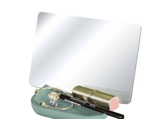 Καθρέπτης Για Μακιγιάζ Tray 12x17,3cm Maledivia Kleine Wolke Γυαλί,Polyresin