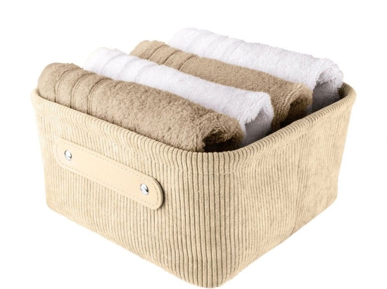 Καλάθι Αποθήκευσης Bedford M 23x11x 23cm Beige Kleine Wolke Πολυέστερ