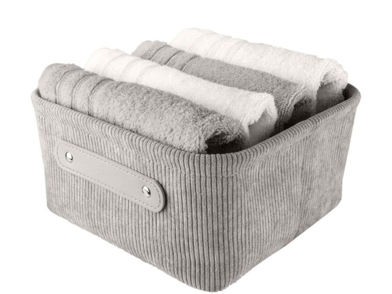 Καλάθι Αποθήκευσης Bedford M 23x11x 23cm Platinum Kleine Wolke Πολυέστερ
