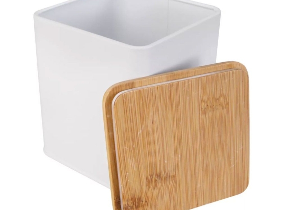 Κουτί Αποθήκευσης Cassone M 11x14cm White Kleine Wolke Μέταλλο,Bamboo