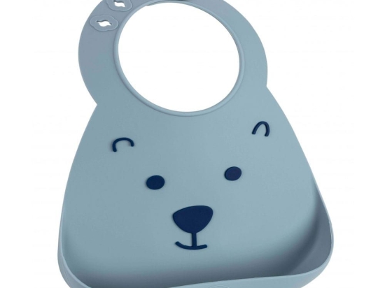 Σαλιάρα Σιλικόνης Bear Grey Make My Day Σιλικόνη