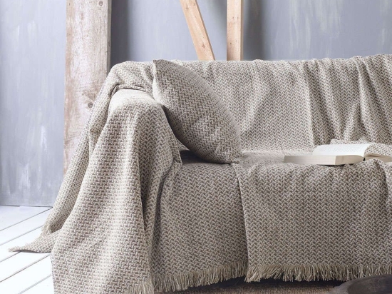 Μαξιλαροθήκη Διακοσμητική Vanda 02 Beige Ρυθμός 45X45 45x45cm Chenille-Πολυέστερ