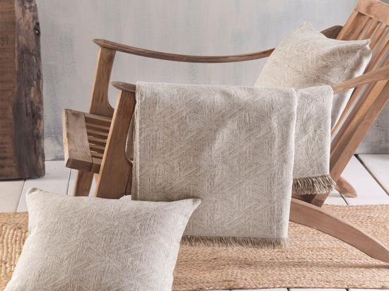 Ριχτάρι Diamont 01 Beige Ρυθμός Τετραθέσιο 180x330cm 100% Βαμβάκι