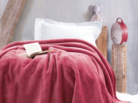 Κουβέρτα Velour Pomegranate Ρυθμός Υπέρδιπλο 220x240cm Jacquard