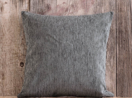 Μαξιλαροθήκη Διακοσμητική Kidal Dark Grey Ρυθμός 40Χ40 Chenille-Πολυέστερ