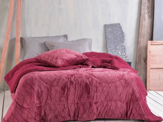 Μαξιλαροθήκη Διακοσμητική Lotus Bordo Ρυθμός 50Χ50 Jacquard