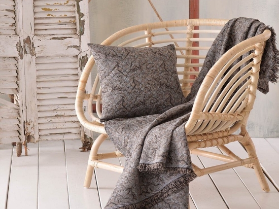 Ριχτάρι Xaviera Grey-Brown Ρυθμός Πολυθρόνα 160x180cm Βαμβάκι-Πολυέστερ