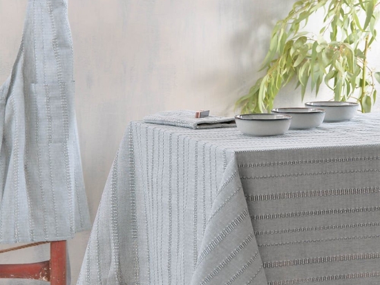 Τραπεζομάντηλο Calabria Grey Ρυθμός 140 X140 100% Βαμβάκι