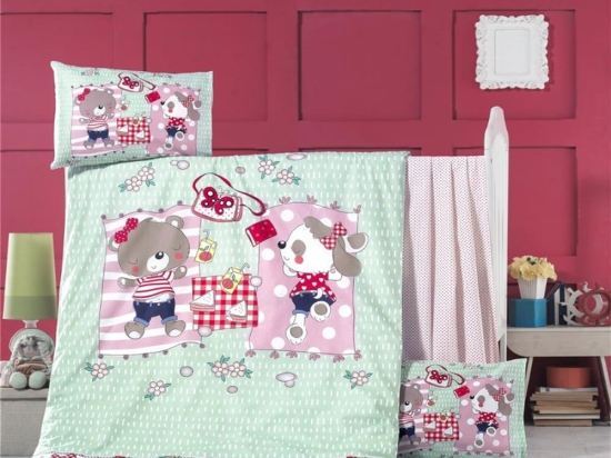 Πάπλωμα Βρεφικό Sleepy Mint Ρυθμός 95x145cm 100% Βαμβάκι