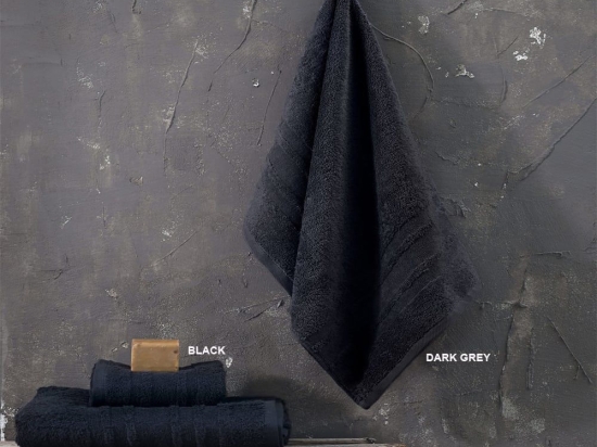 Πετσέτα Laura Black Ρυθμός Σώματος 100x150cm 100% Βαμβάκι