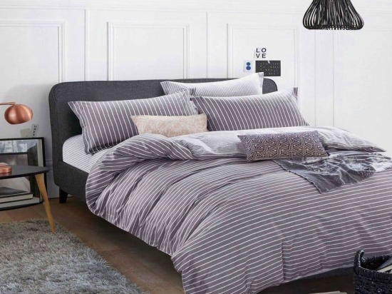 Κουβερλί Marinelli (Σετ 3τμχ) Grey Ρυθμός Υπέρδιπλο 220x240cm 100% Βαμβακοσατέν