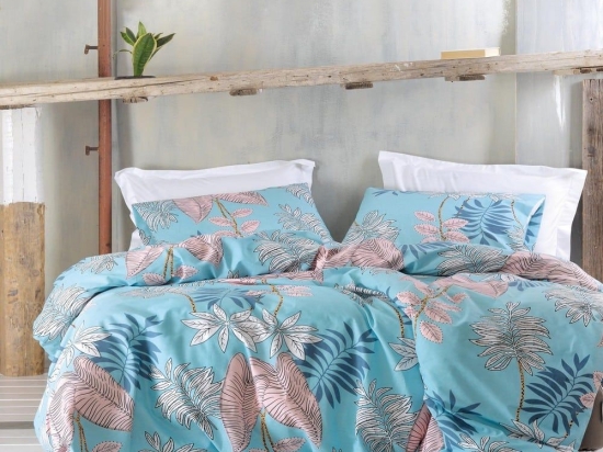 Μαξιλαροθήκες Solange (Σετ 2τμχ) Turquoise Ρυθμός 50Χ70 Βαμβάκι-Πολυέστερ