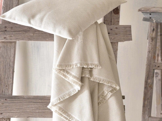 Ριχτάρι Gallup Ecru-Beige Ρυθμός Διθέσιο 180x240cm Βαμβάκι-Πολυέστερ