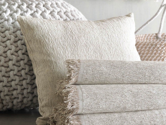 Ριχτάρι Carson Beige Ρυθμός Πολυθρόνα 160x180cm 100% Βαμβάκι