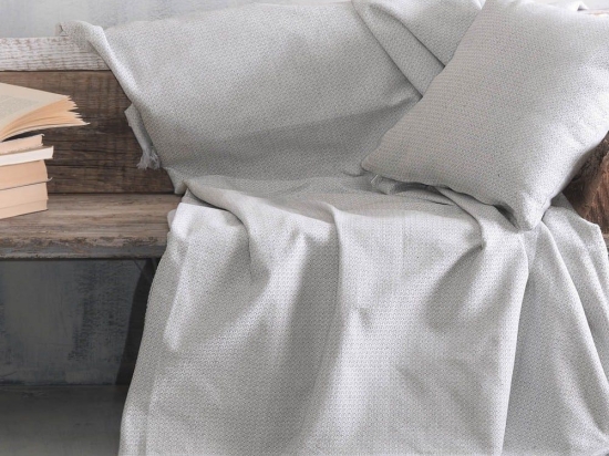 Ριχτάρι Luna Grey Ρυθμός Τετραθέσιο 180x330cm 100% Βαμβάκι