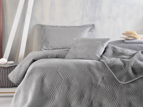 Ριχτάρι Selma Grey Ρυθμός Διθέσιο 180x240cm Πολυέστερ