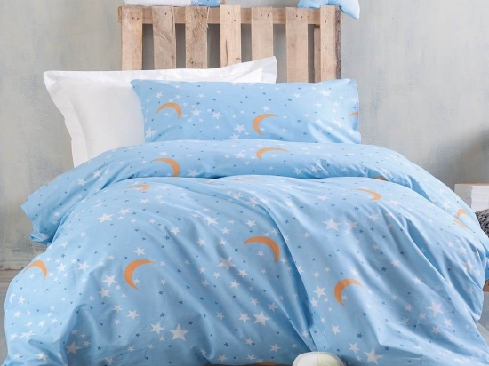 Κουβερλί Moonlight (Σετ 2τμχ) Blue Ρυθμός Ημίδιπλο 160x240cm 100% Βαμβάκι