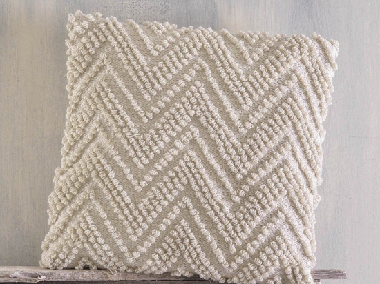 Μαξιλάρι Διακοσμητικό (Με Γέμιση) Raffia Ecru Ρυθμός 45X45 45x45cm Βαμβάκι-Πολυέστερ