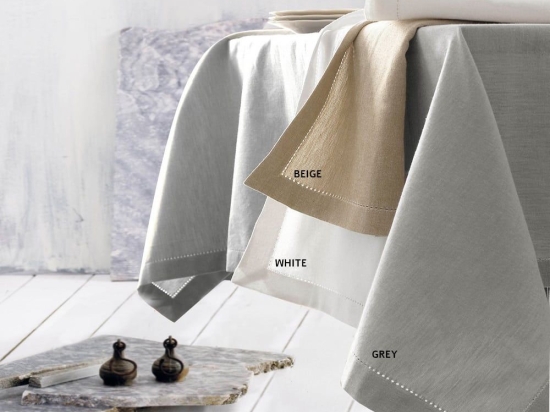 Πετσέτες Φαγητού Με Αζούρ Inez (Σετ 6τμχ) White Ρυθμός 45x45cm 100% Βαμβάκι