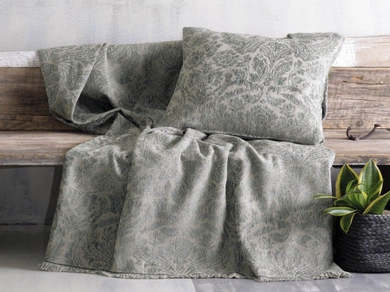 Ριχτάρι Vilano Light Grey Ρυθμός Τετραθέσιο 180x330cm Chenille,Βαμβάκι,Polyester