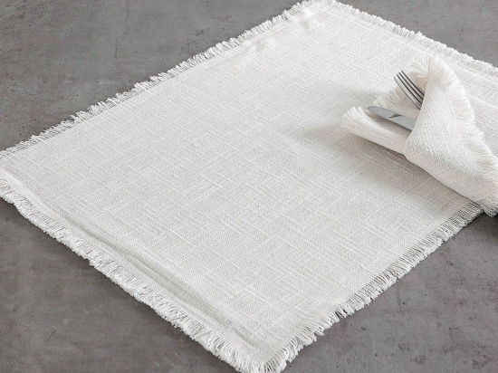 Σουπλά Merit Off White Ρυθμός 35x50cm 100% Βαμβάκι