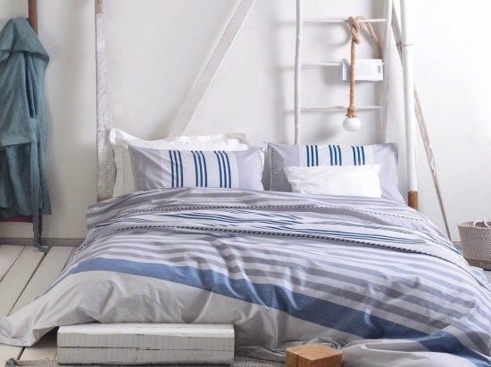 Μαξιλαροθήκες Lucas (Σετ 2τμχ) Blue Ρυθμός 50Χ70 50x70cm 100% Βαμβάκι